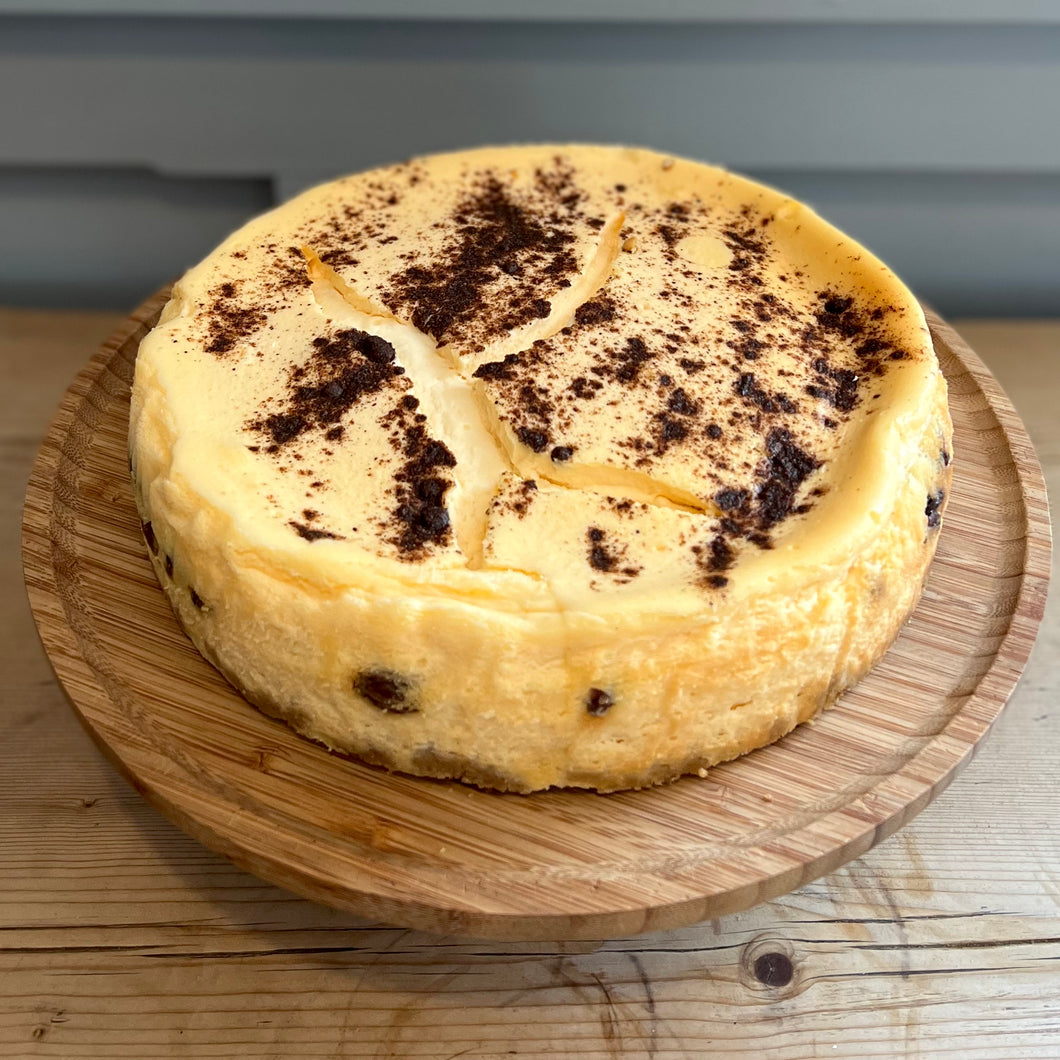 Baked Sultana and Nutmeg Cheesecake — Whole